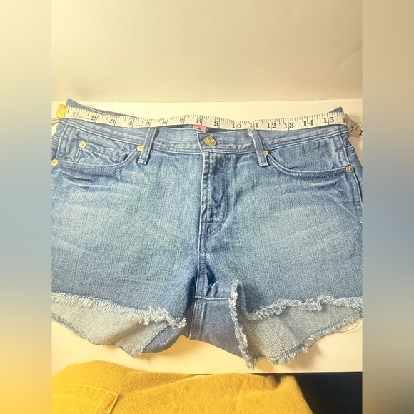 7 For All Mankind Light Blue Jean Shorts - Picture 7 of 9